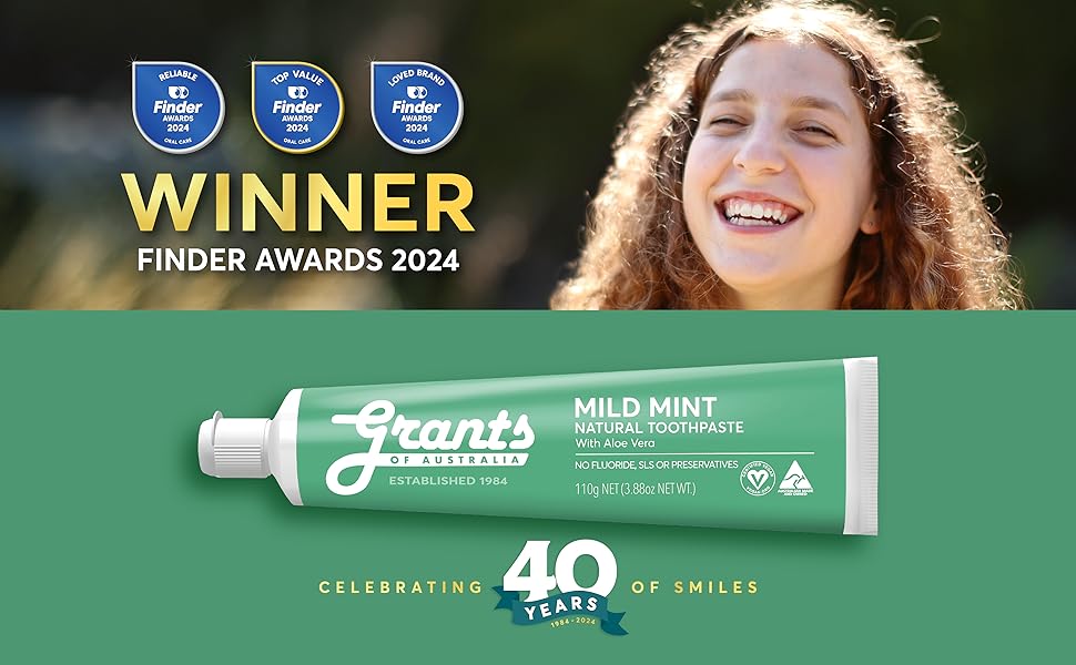 Grants, Grants of Australia, Australian Made, Natural Toothpaste, Fluoride Free, Flavour Free