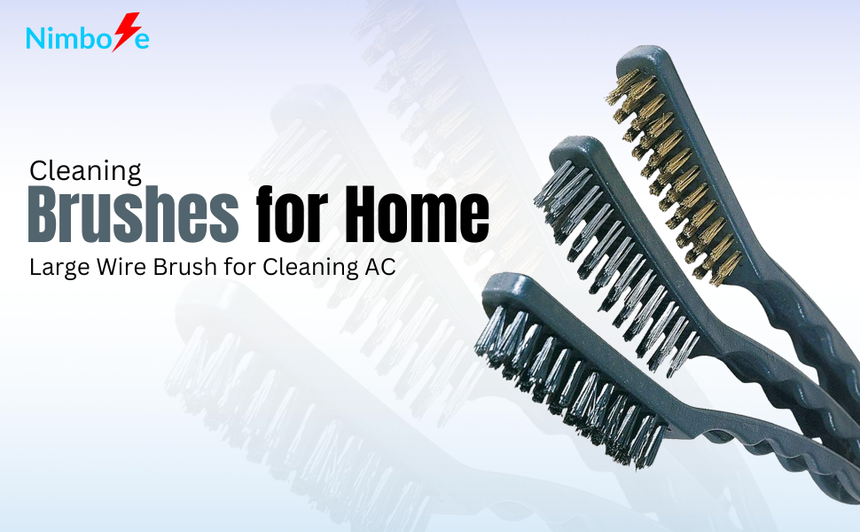 New Year Sale Cleaning Brushes For Home, Large Wire Brush For Cleaning Ac, 9 3 Piece Wire Brush Set Brass Nylon Stainless Steel Bristles Multiutility Brushes Set
