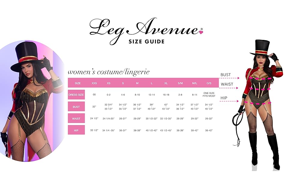 87226 leg avenue size chart