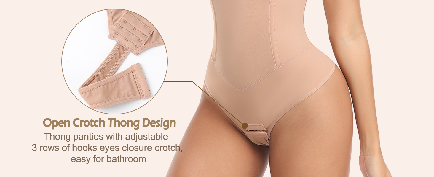 Shapewear Bodysuit for Women Tummy Control Thong Bodyshapers Tank Body Shaper with Built in Bra