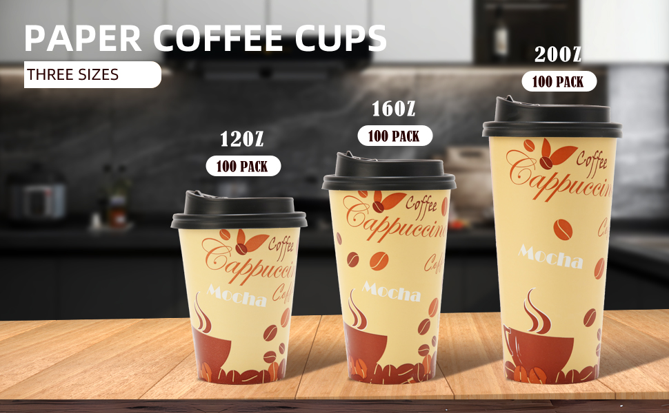 Tamone 100 PACK 20OZ thanksgiving cups Disposable Coffee