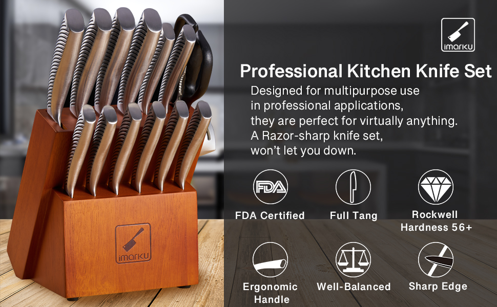 knife set with block