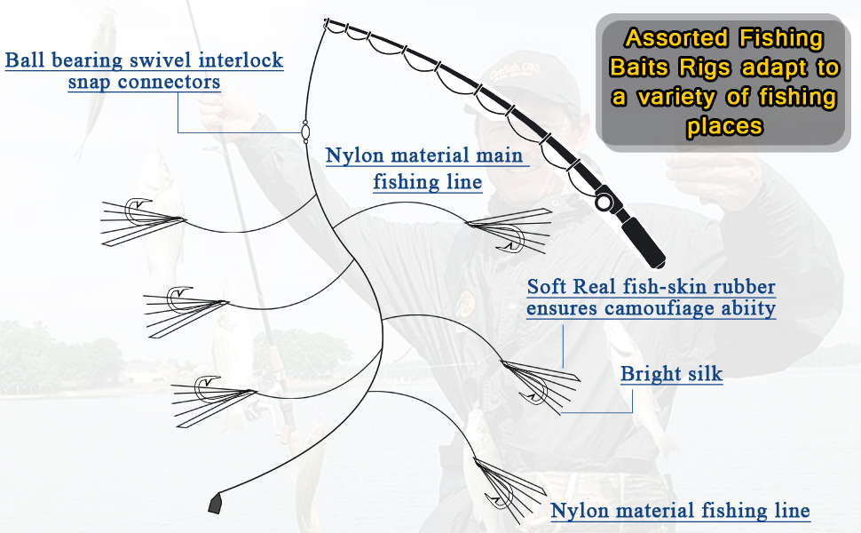 Fishing Bait Rigs Saltwater Fishing Rigs 10 Packs Fishing