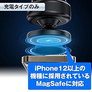 むぎお Amazon | MAXWIN 真空吸着 スマホホルダー マグセーフ