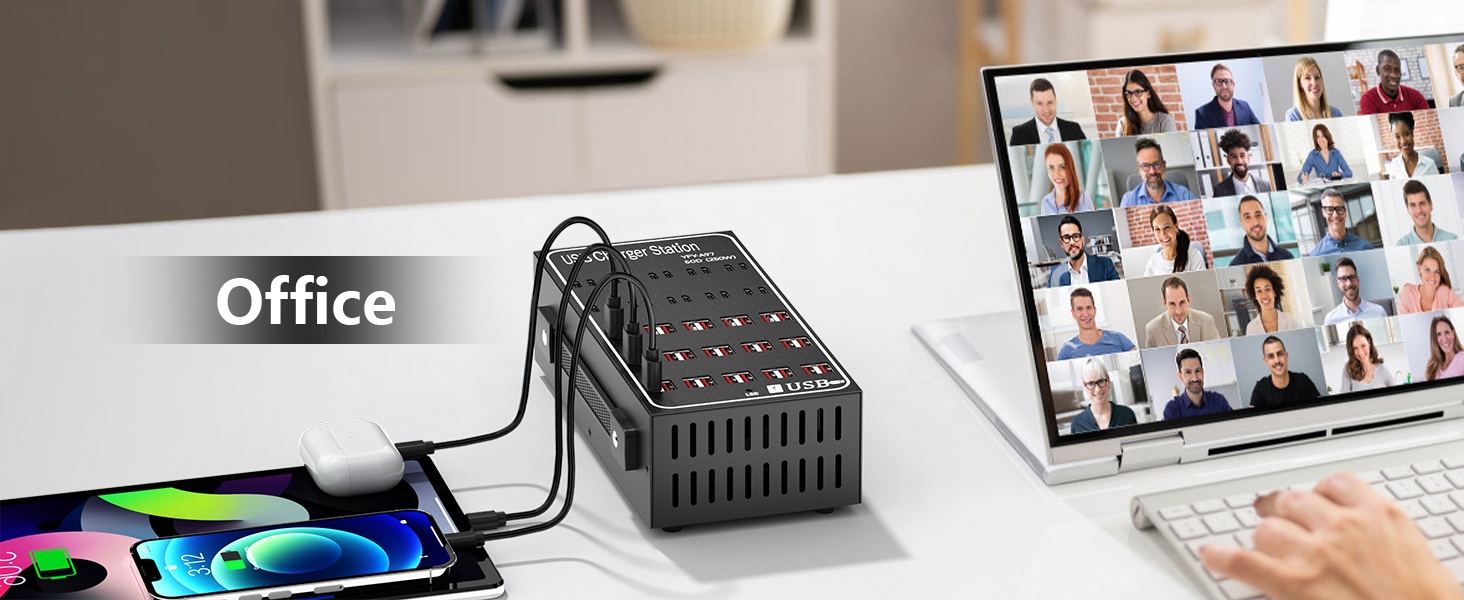 Multiple USB Charging Station, RUANSZZ 50 Port 250 Watt