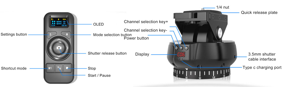 YT1200 Motorized Camera Pan Tilt Head
