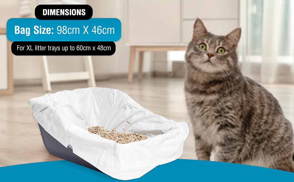 15 Strong Extra Large Cat Litter Tray Liners Scratch Resistant With