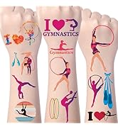 Gameza Gymnastic Temporary Tattoos Bulk - 240+ Gymnastics Party Favors Gymnastics Birthday Party ...