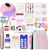 Acrylic Nail Kit with liquid Monomer,6colors Acrylic powder,UV Lamp Acrylic for Beginners with Ev...