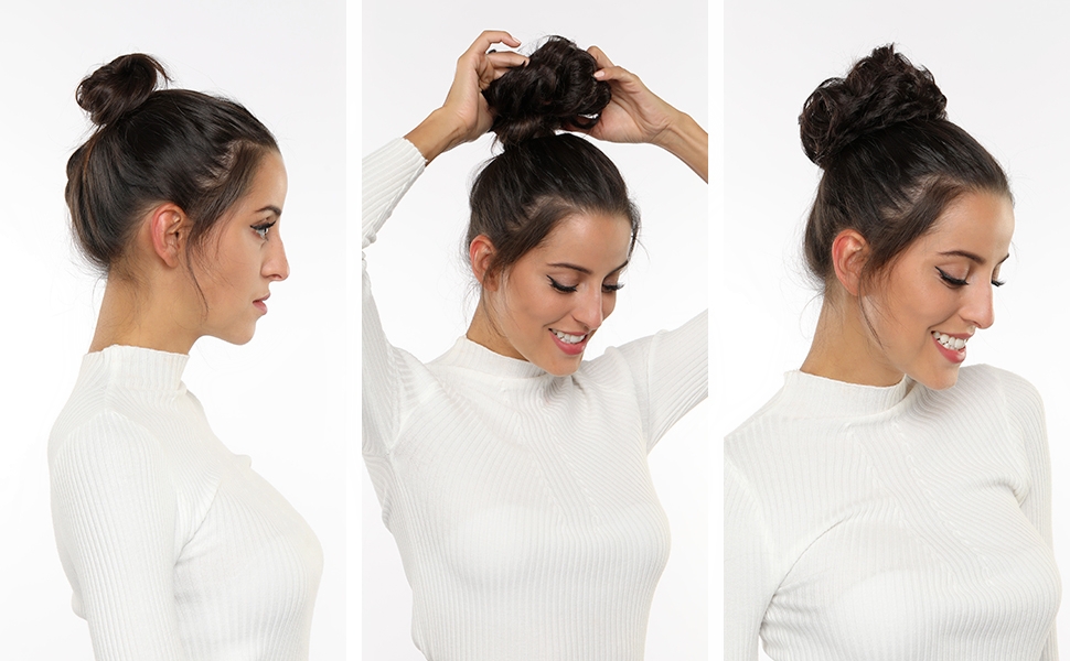 Messy Bun Hair Pieces For Women Hair Bun Extension Updo Curly Messy Bun Scrunchie Amazon.ca