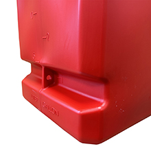 locking slot that allows for mounting utility jug to a base