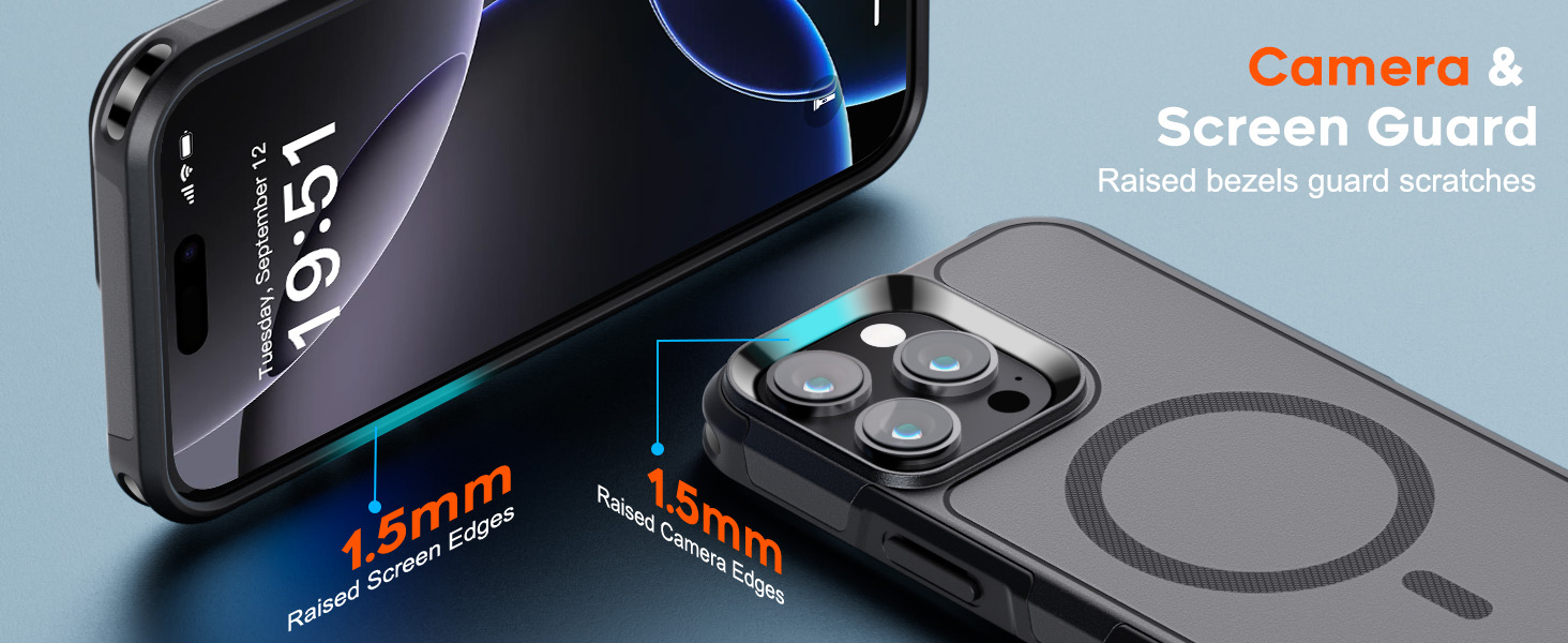 SUPFINE for iPhone 16 Pro Max Case 2024, [Dual