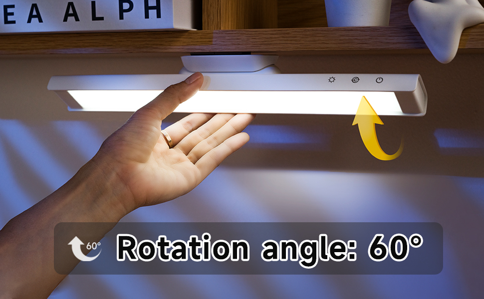 Bacowikin Desk Lamp,Reading Light Battery Powered 2400 mAh,USB