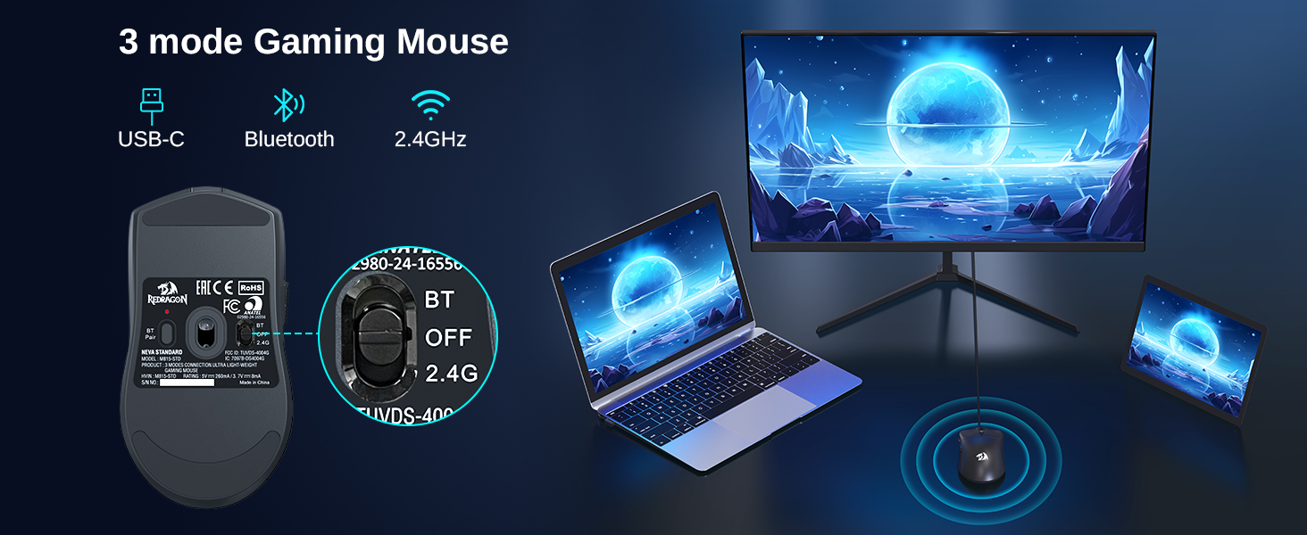 3 Mode gaming Mouse M815-STD
