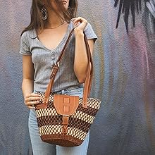sawa sawa earth tone handmade straw sisal basket tote