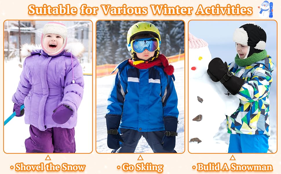 Toddler Mittens Waterproof Toddler Gloves Toddler Snow Gloves for Kids
