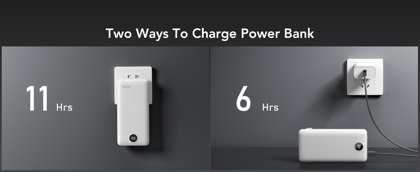 2 in 1 power bank and wall charger