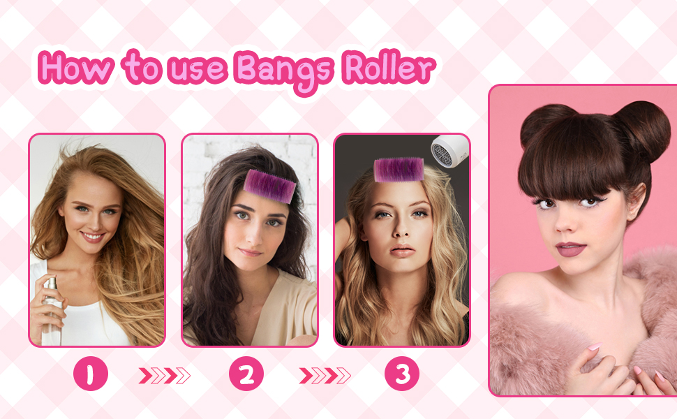 YOEYEZO Hair Roller for Bangs 2 PCS Bangs Roller Double