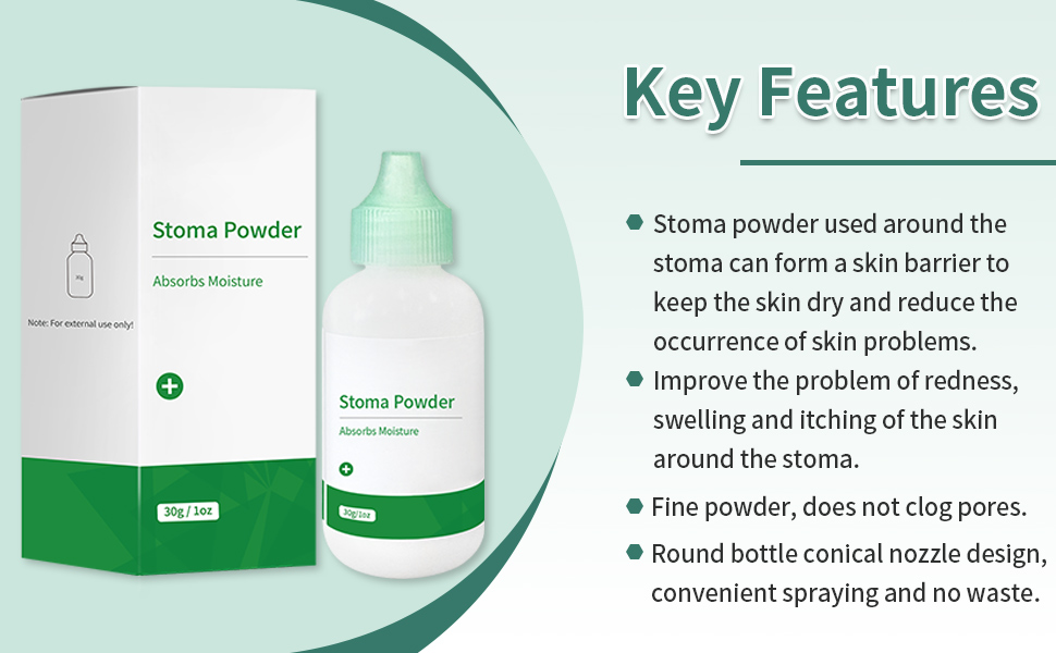Two Bottles of Stoma Powder, Protects Skin Keep Dry Ostomy
