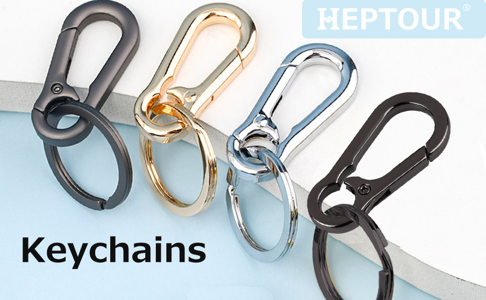 Heptour Metal Keychain, Keyring Key Chain Ring Chain Holder Organizer