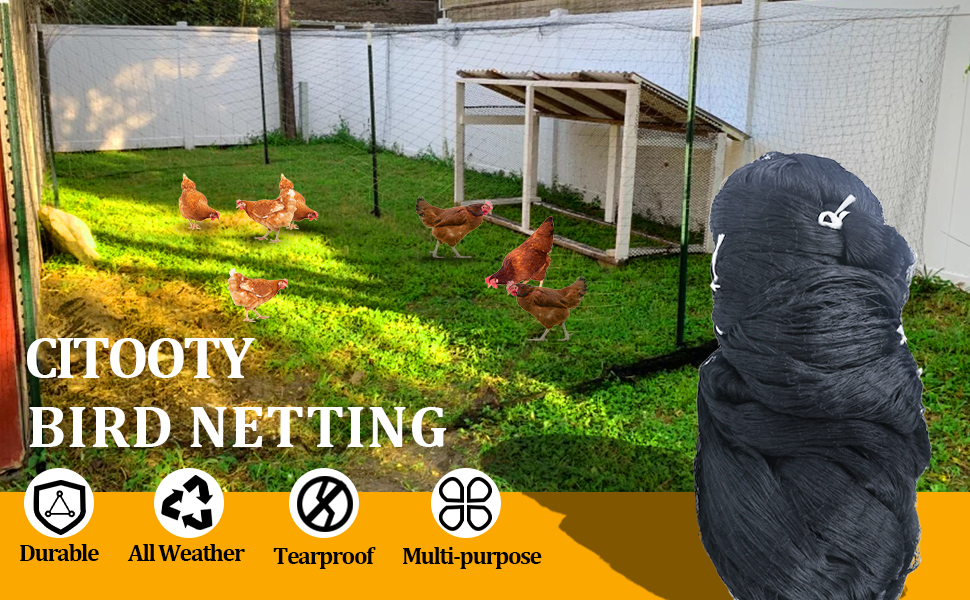 Bird Netting for Chicken Coop 50x50ft Chicken Netting