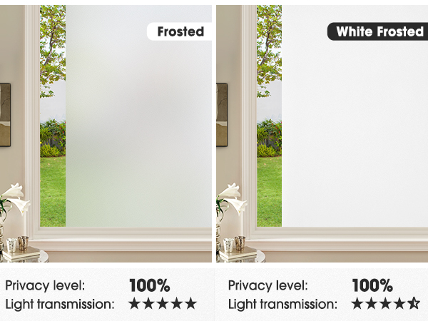 DUOFIRE Window Film Privacy Window Film Frosted Glass Film