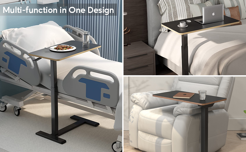 KosmoCare Electric Overbed Height Adjustable Trolley Laptop Desk with