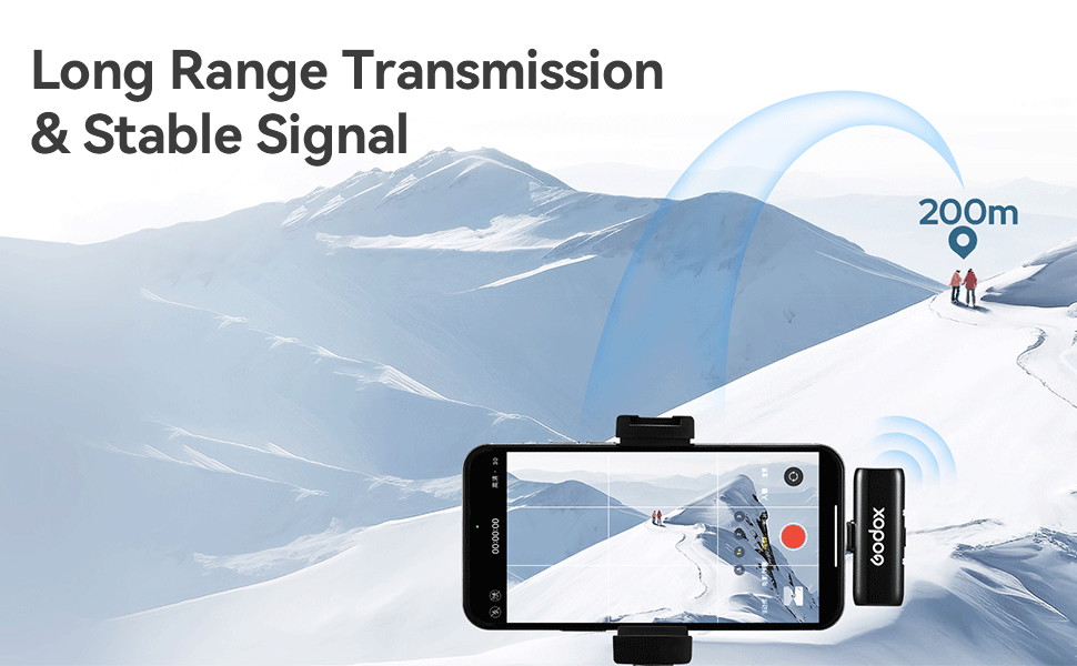 GODOX Wireless Microphone for iPhone with Charging Case