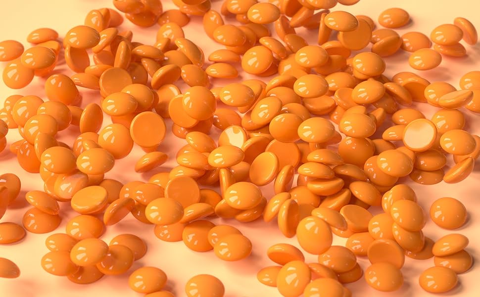 Orange Hard wax beads