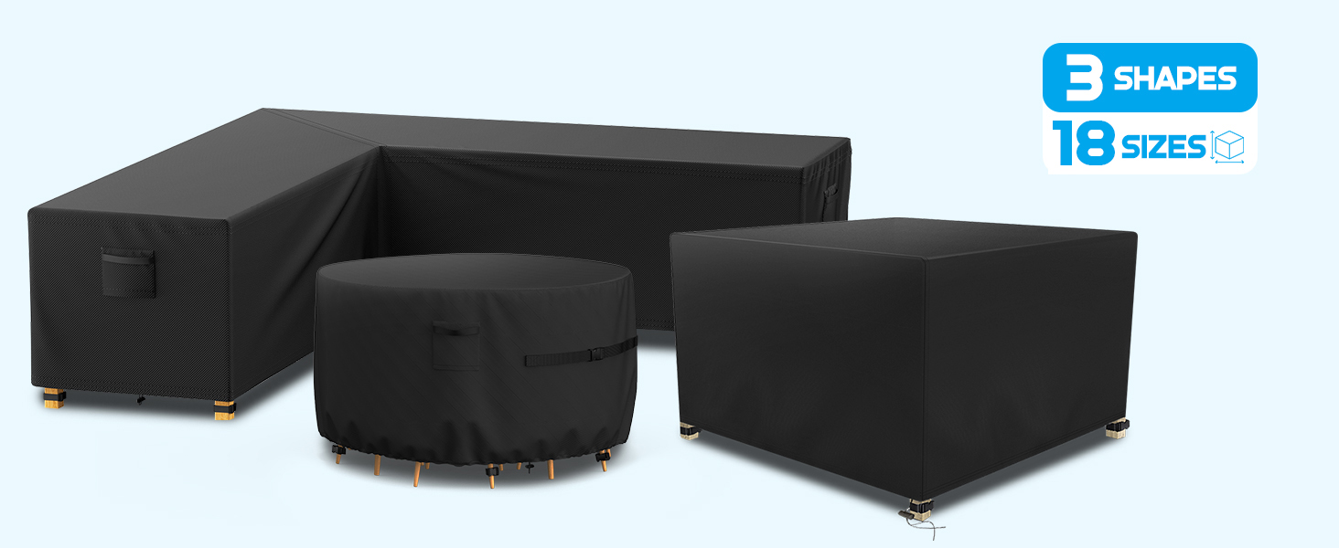 Mrrihand Lshaped Garden Furniture Covers 250x250x110 cm, Patio