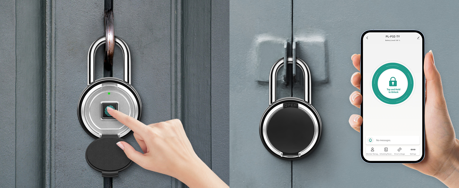 Fingerprint Padlock with Case