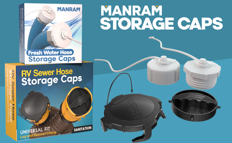 RV Hoses Storage Caps Sewer Hose Storage Cap Set Allows