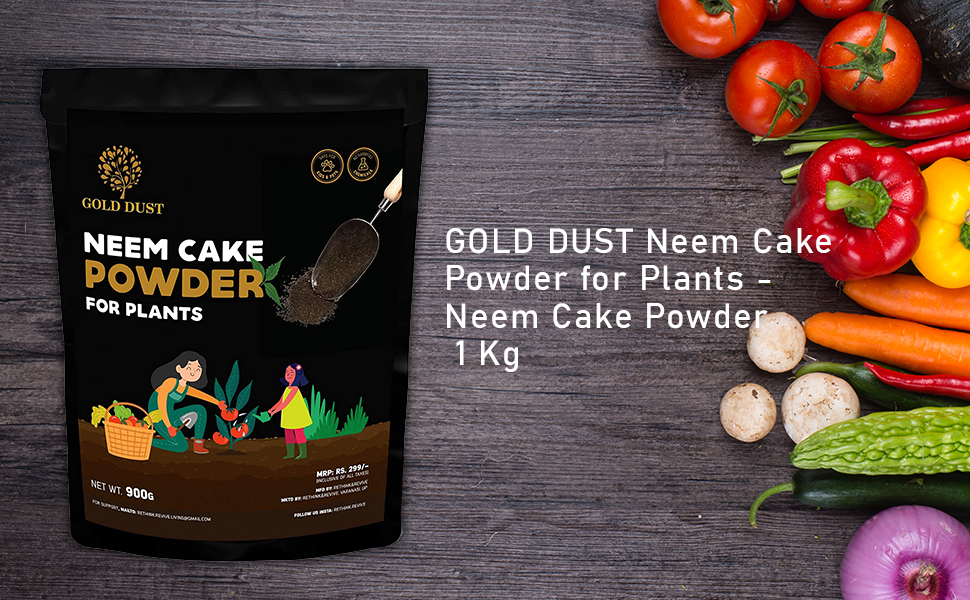 Gold Dust Neem Cake Powder For Plants. Neem Khali, Plant Food, Neem Powder For Plants (0.9kg