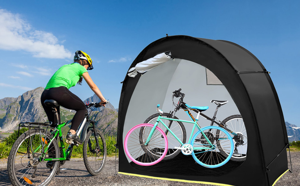 Hwayslon 2024 Upgrade Bike Tent,Outdoor Bike Covers Storage Shed Tent Portable