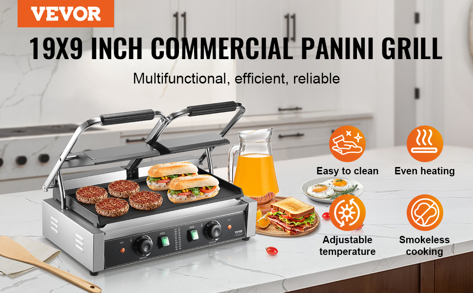 parrilla comercial para panini