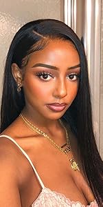 straight bundles with closure human hair indian