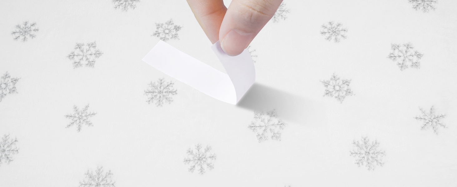 FRAMICS Merry Christmas Blanket Throw Snowflake Embroidered