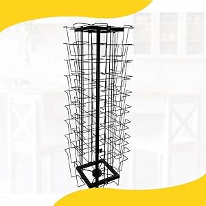 Rotating magazine rack stand