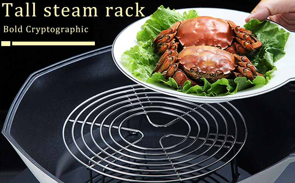 Round Steam Rack, Stainless Steel Steaming Rack, Cooking Rack Round