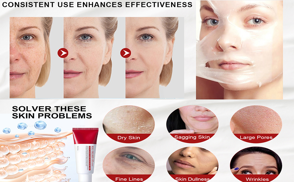 Real Collagen Fit, Collagen Wrapping Mask, Collagens 670,000ppm, Peel Off Facial Mask for elasticity