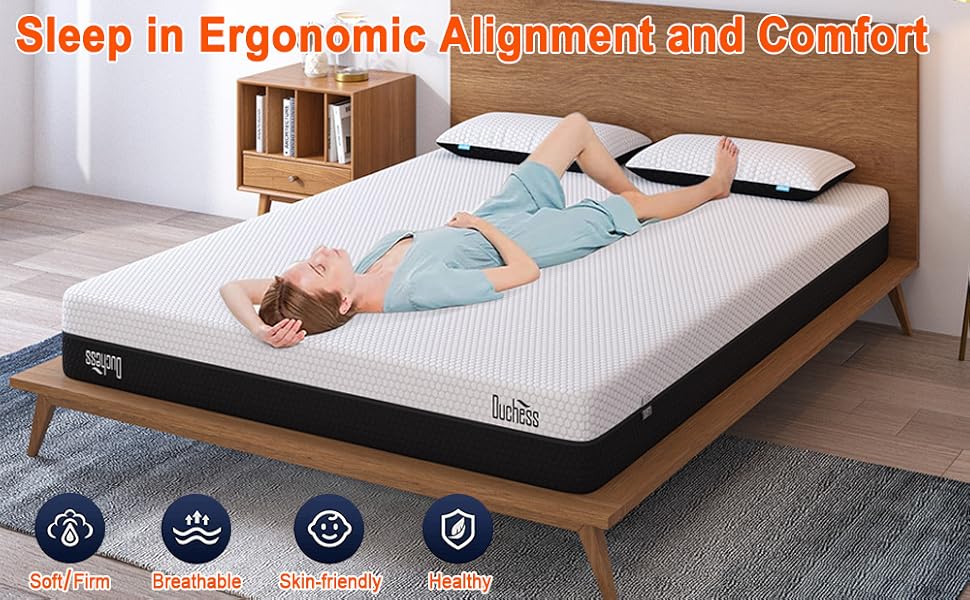 Duchess Double Gel Memory Foam Mattress Natural Cooling Technology