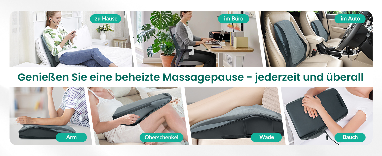 Snailax Massagegerät Rücken Nacken, 3D-Massagekissen