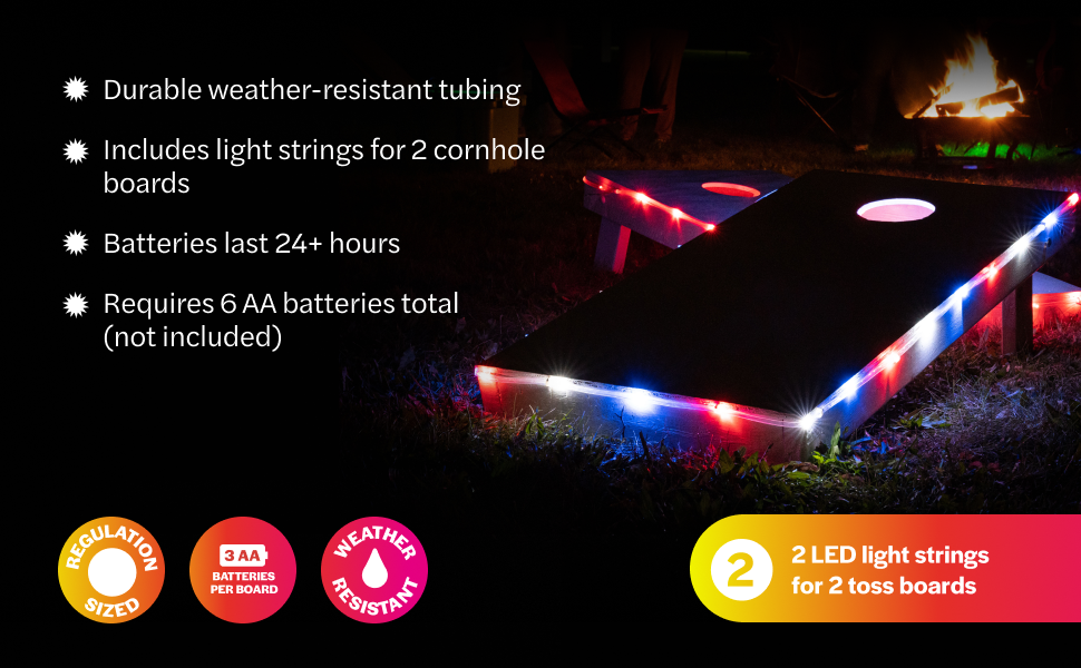 Brightz TossBrightz Orange Led Cornhole Lights Led Corn