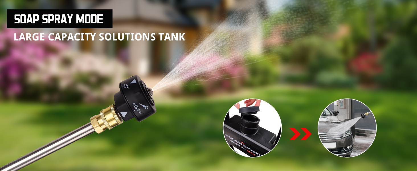 PowerSmart 40V1600PSI Max Cordless Pressure Washer with 4