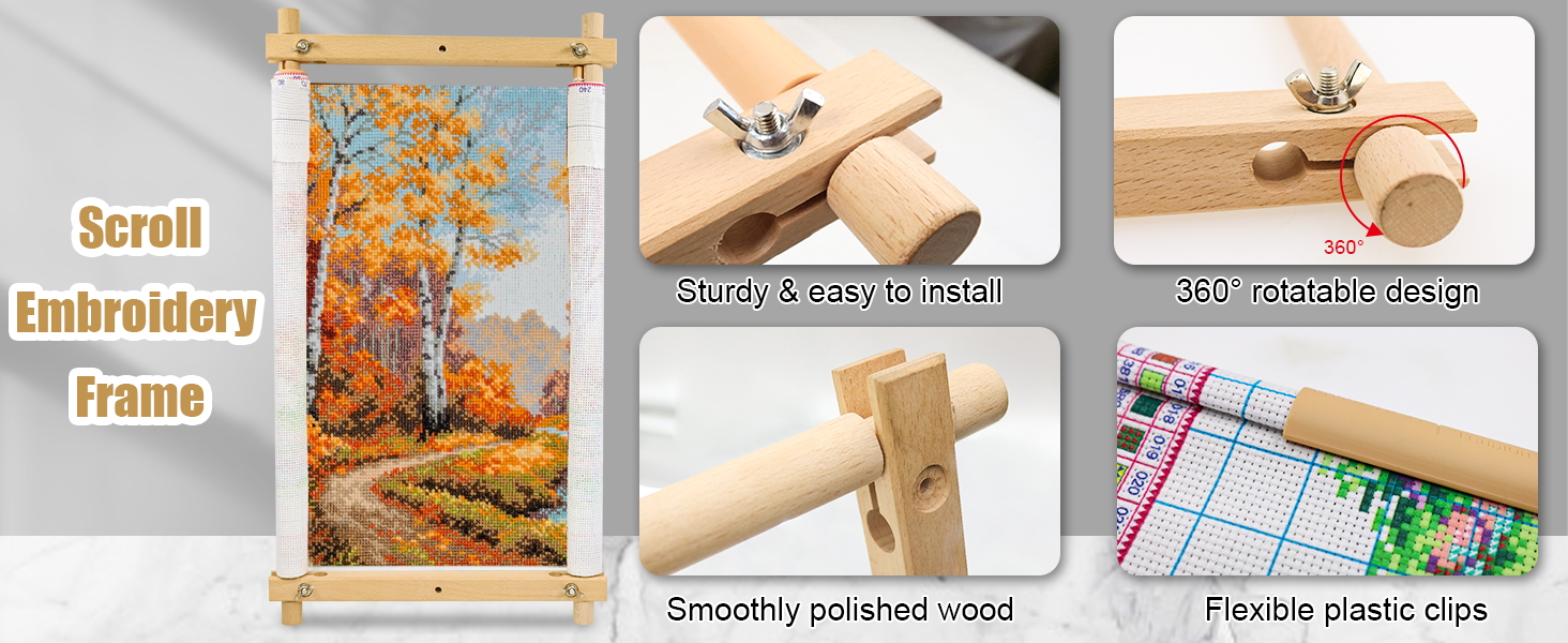 Cross Stitch Scroll Frames, Tapestry Frame Holder for