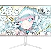 Pixio PX248 Wave White モニター 本体 PX248WAVEW / ホワイト | 23.8インチ 200Hz FHD FastIPS
