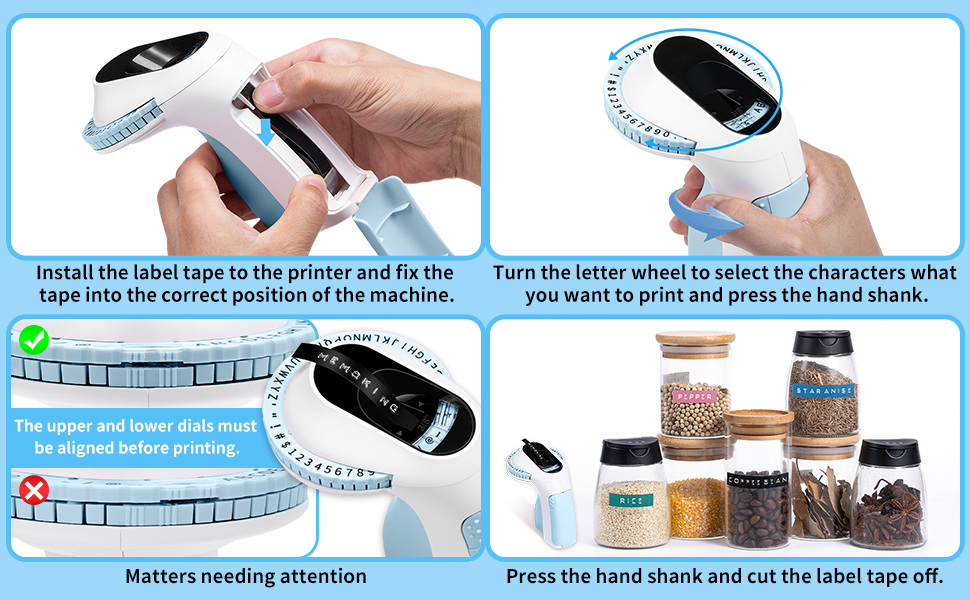 Embossing Label MakerMemoking E975 3D Embossed Label Maker with 6