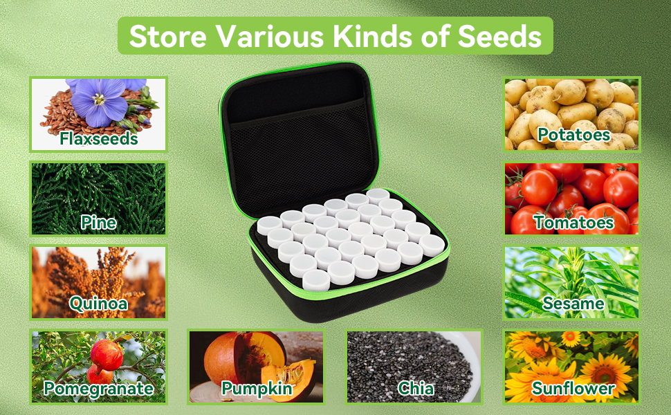 Ecmln 30 Slots Seed Storage Organizer, Seed Storage Box