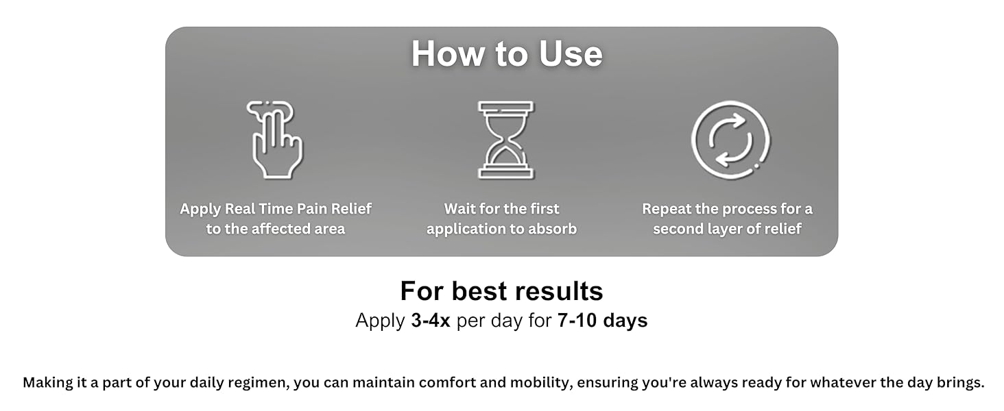Apply MAXX Plus to the affected area of pain - repeat for a second layer of relief