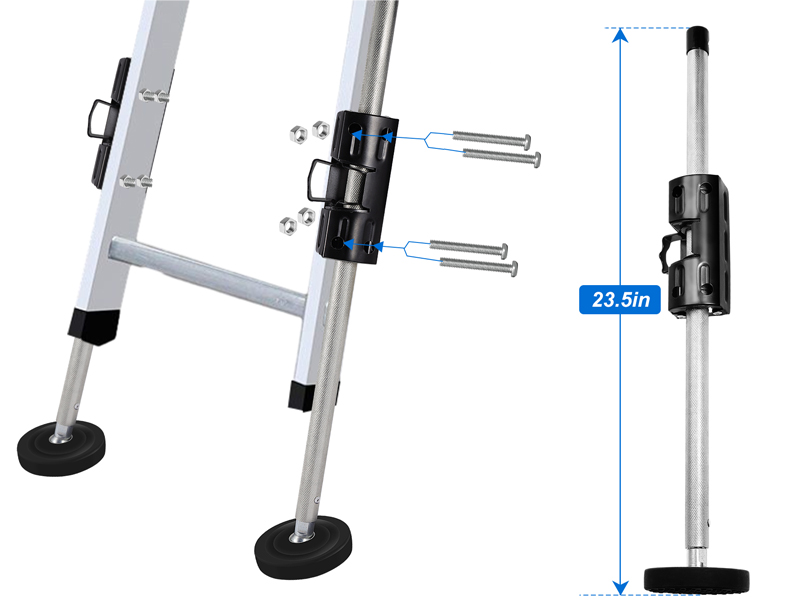 Adjustable Ladder Leg Leveler, Hammrit 23" Extension Ladder Leveler